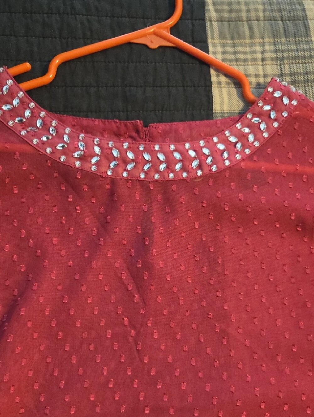 Women's Embellished Clip Dot Blouse - Bke